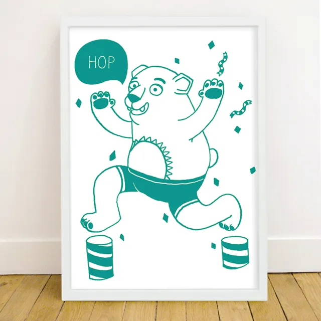 OMY Grizzly PHOP01 plakat fosforescerende bjørn