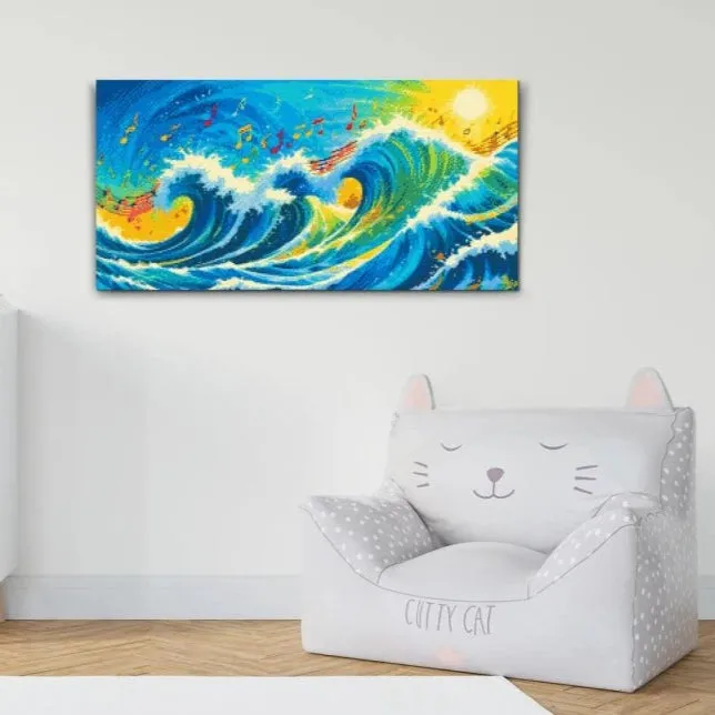 Road2Art Musik på Havets Bølger diamond paint 40x80 cm firkantet
