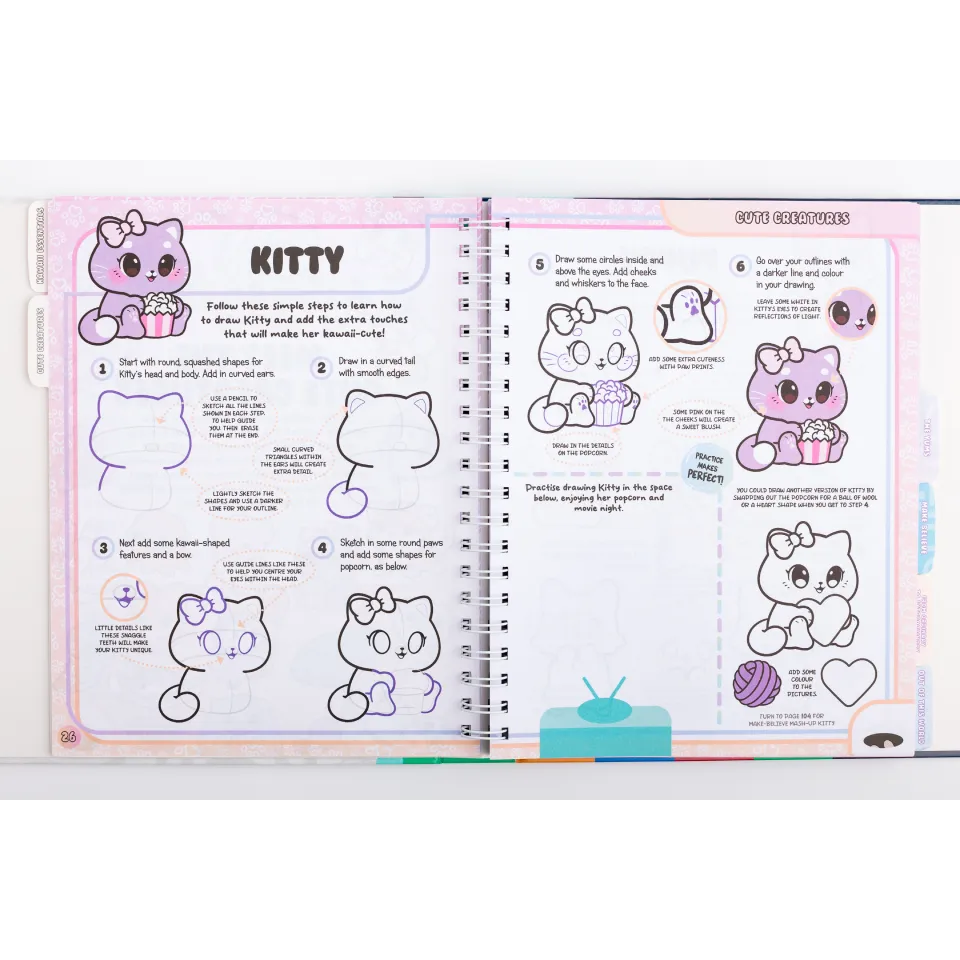 Decoden Magic How to Draw Kawaii tegnebog binder