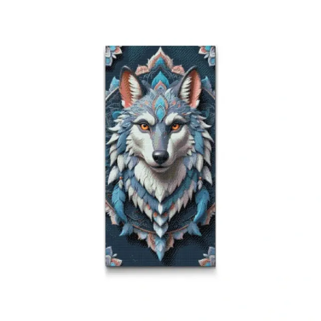 Road2Art Ulv Mandala diamond painting 40x80 firkantet