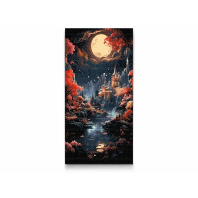 Road2Art Eventyrskov i Måneskin diamond paint 40x80 5D