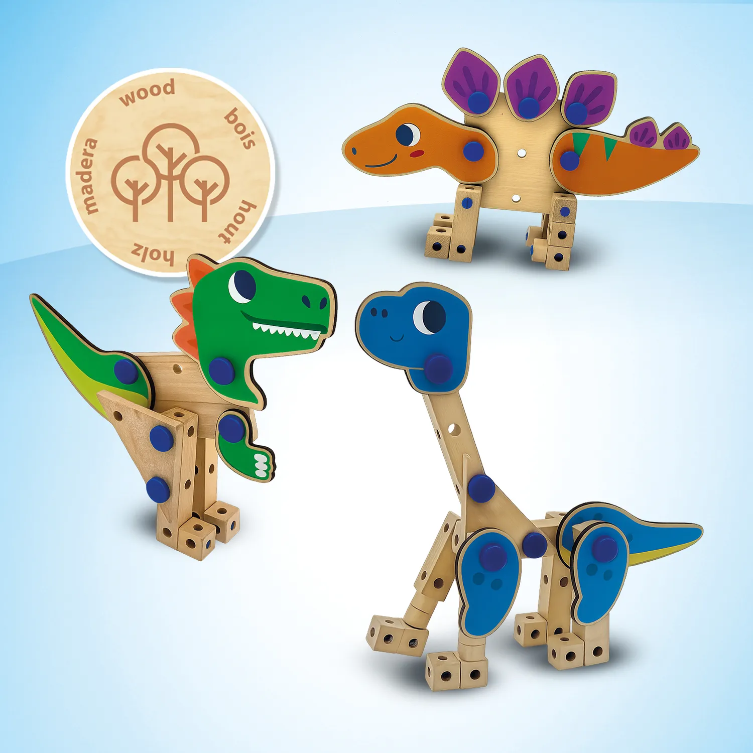 SES Creative Brix Junior dino byggesæt træ 46 dele 3 dinoer