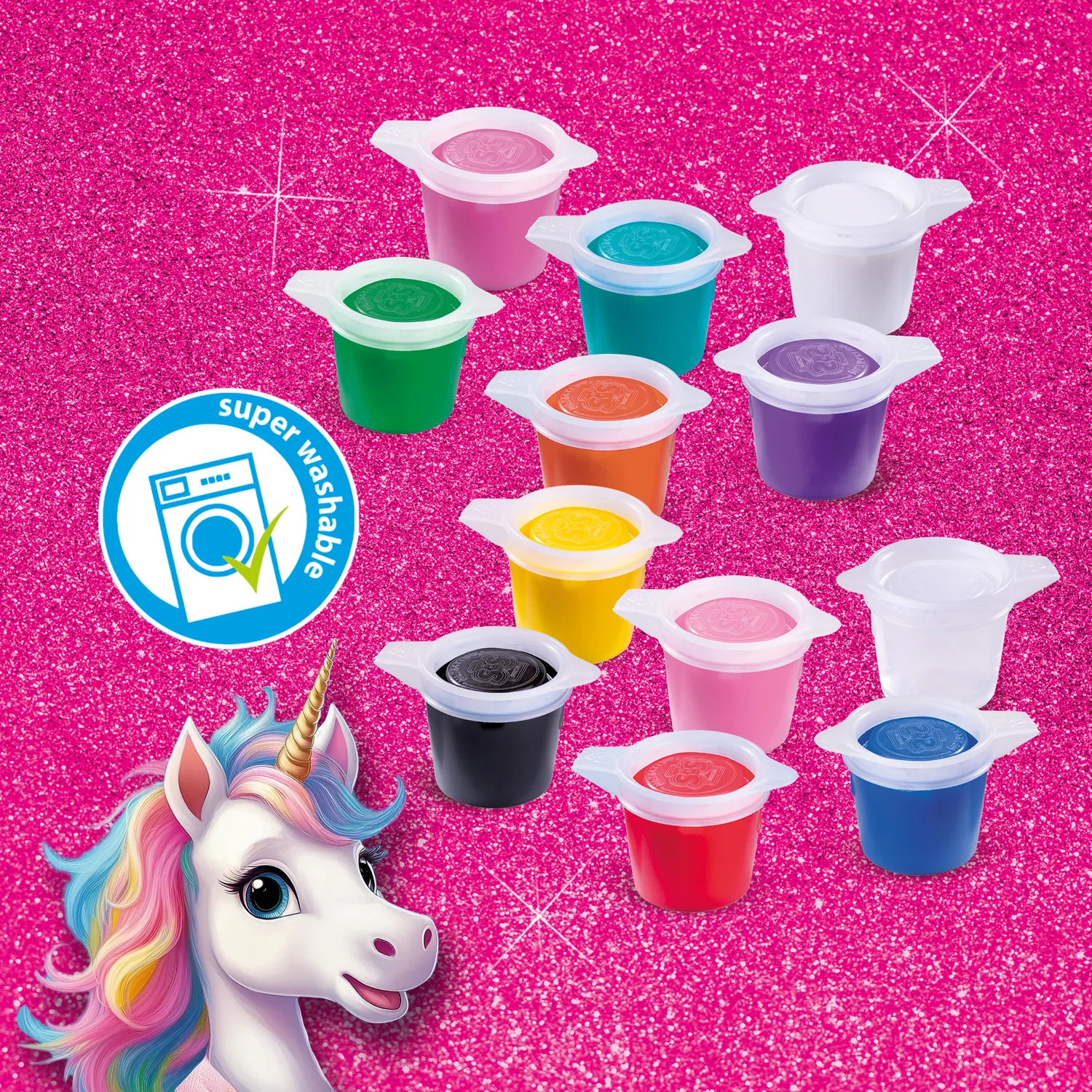 SES Creative Unicorn negledesigner sæt 12 lakker vaskbar