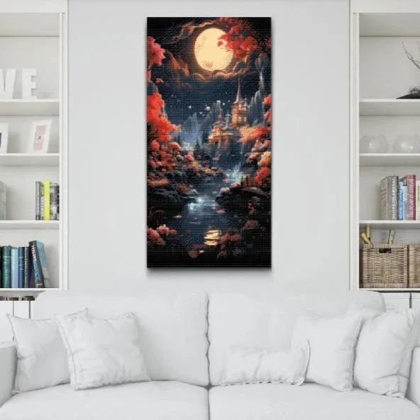 Road2Art Eventyrskov i Måneskin diamond paint 40x80 5D