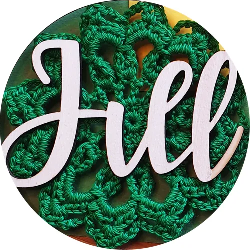 MooiHout DIY julekugle hæklesæt med navn mandala