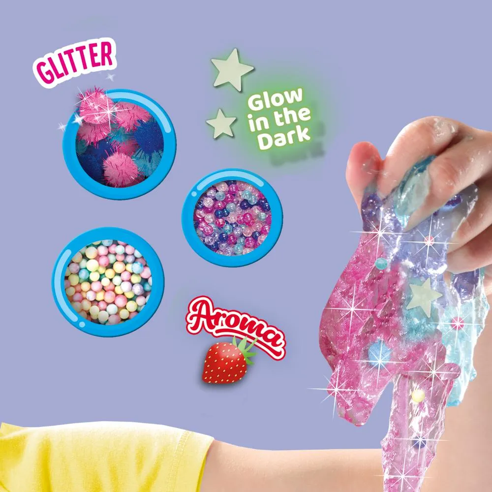 SES Creative Mix it Mania slime sæt 7 bøtter glitter