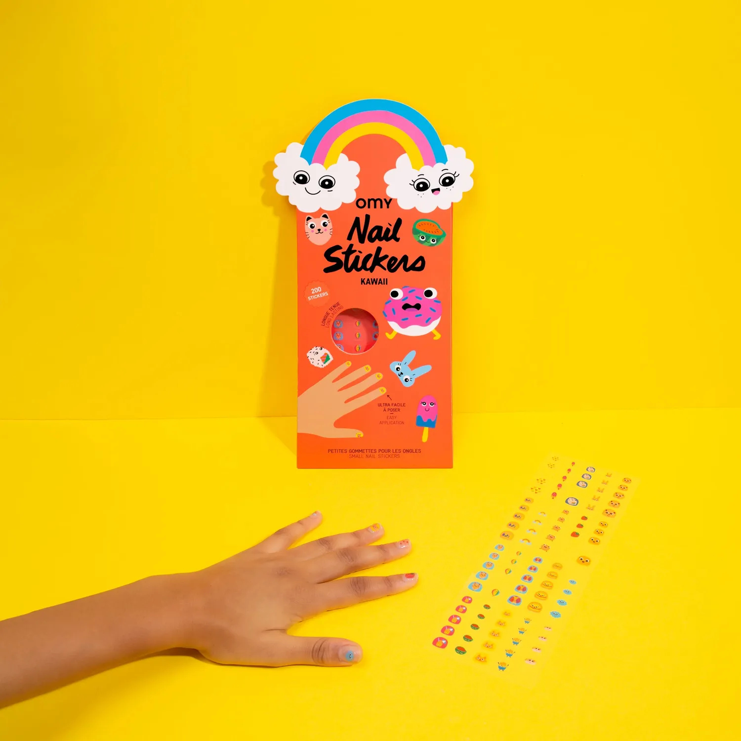 OMY Kawaii negleklistermærker til børn 200 stk