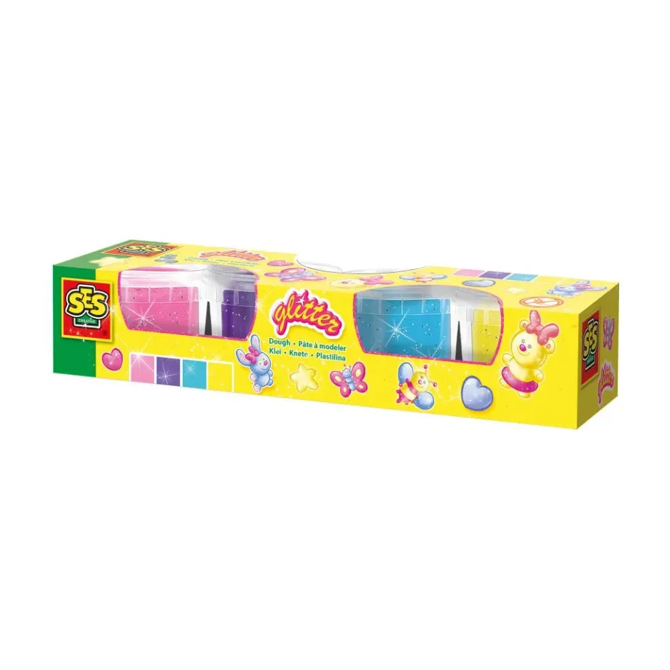 SES Creative glitterler 4x90 g 4 farver