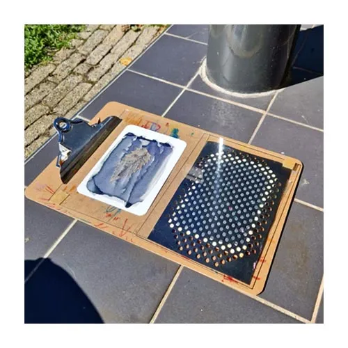 MooiHout Print med Solen Blåtryk Sæt 10 Ark DIY