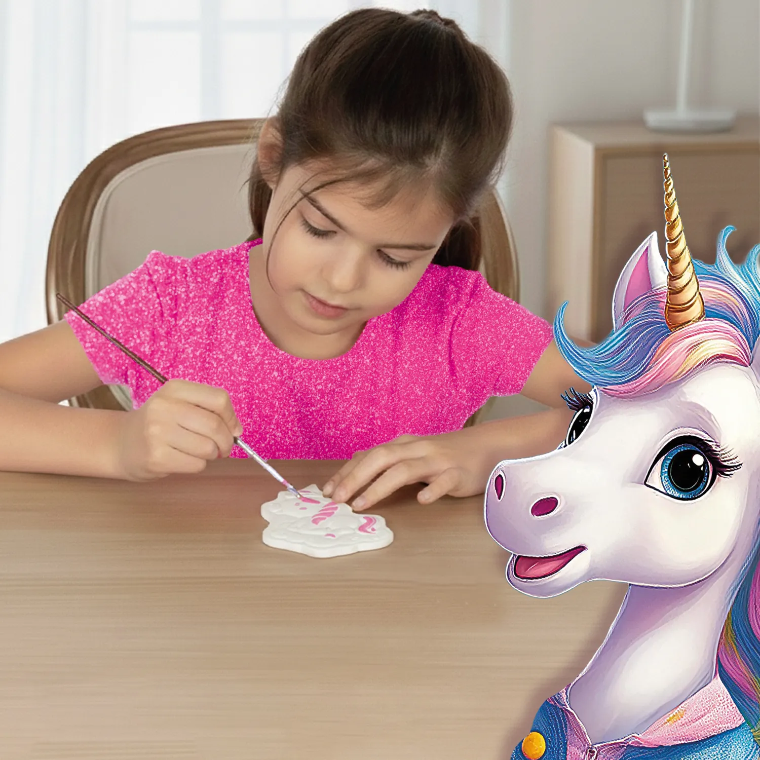 SES Creative Baby Unicorns gipssæt 10 figurer glitter