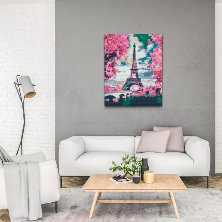 Road2Art Eiffeltårnet i Pink diamond paint 30x40 5D