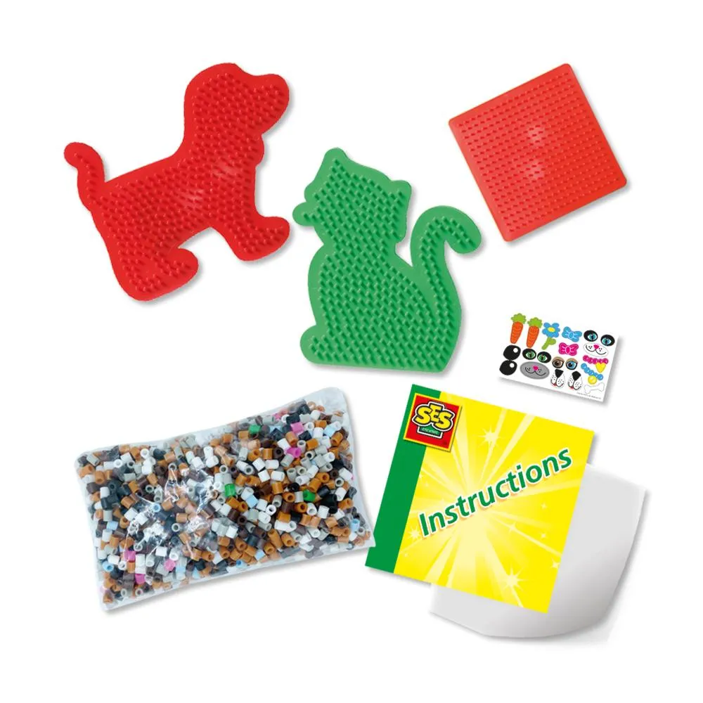 SES Creative Beedz strygeperler kæledyr 2200 stk med plader