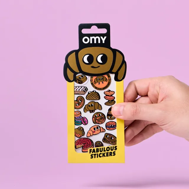 OMY Iconic Croissant klistermærker med guldglans
