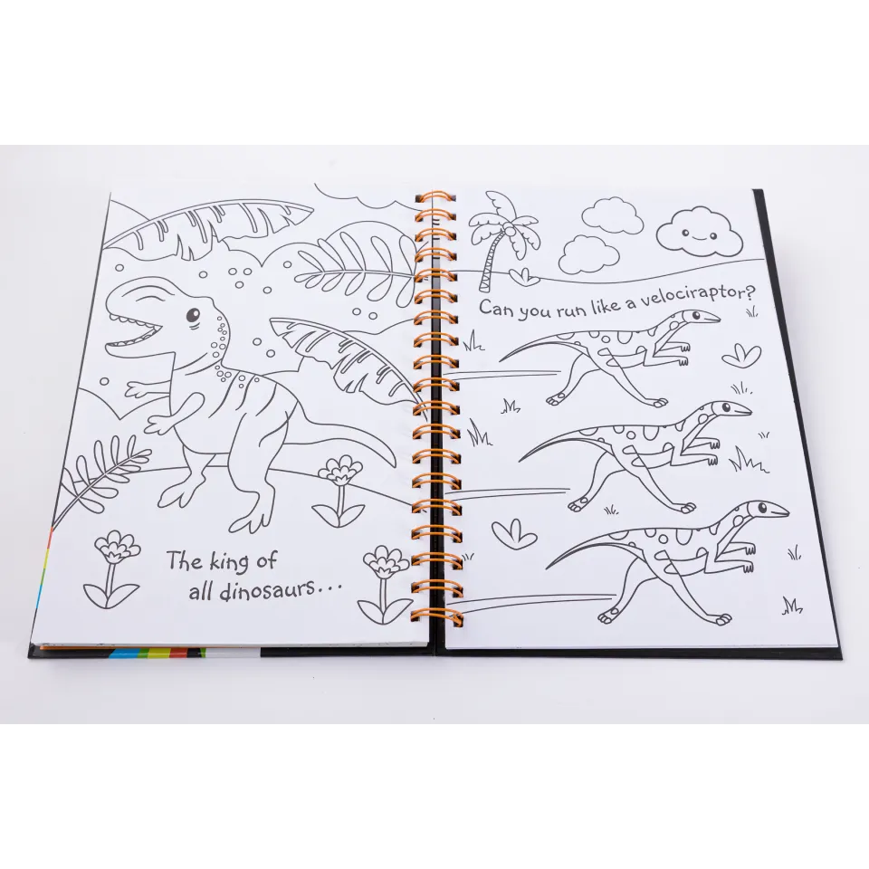 Decoden Magic Sparkles I Love Dinosaurs skrabebog glimmer