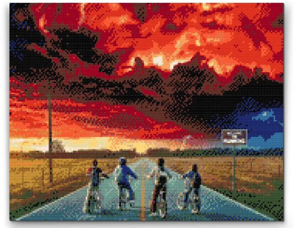 Road2Art Stranger Things diamond paint 30x40 cm runde 5D