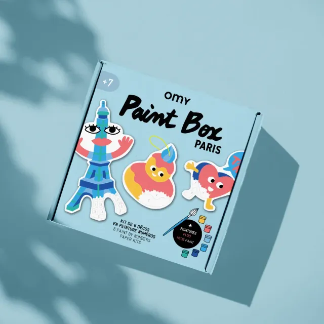 OMY Paris PBOX06 malesæt med neonfarver
