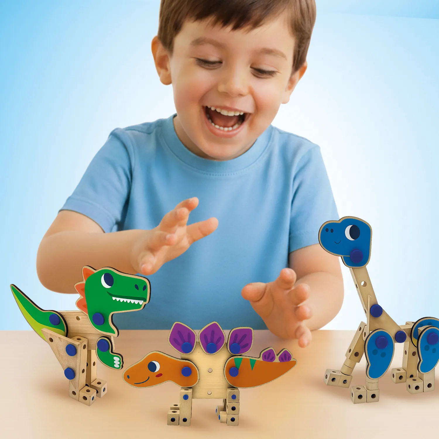 SES Creative Brix Junior dino byggesæt træ 46 dele 3 dinoer