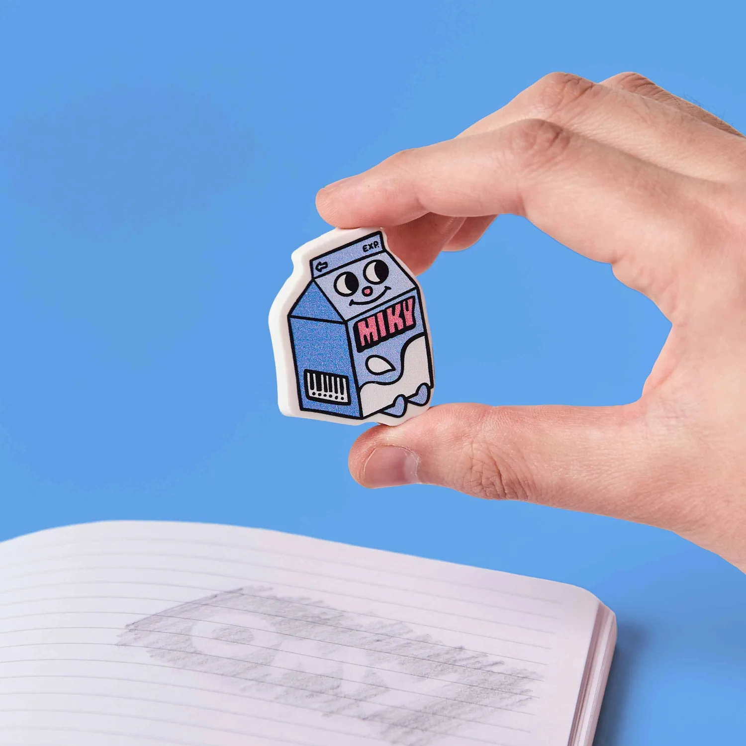 OMY Eraser Buddies Miky viskelæder mælk duft