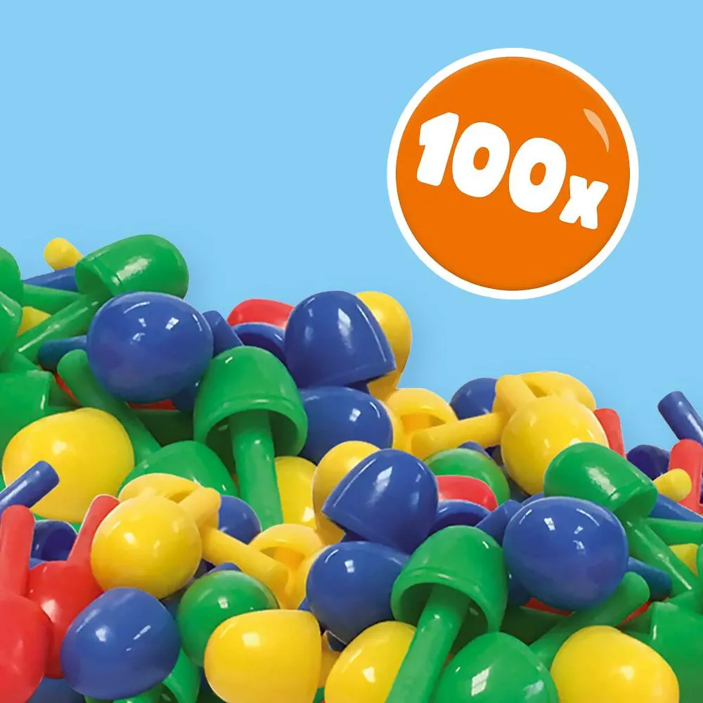 SES Creative mosaikbræt compact mosaikspil 100 pinde genbrugelig