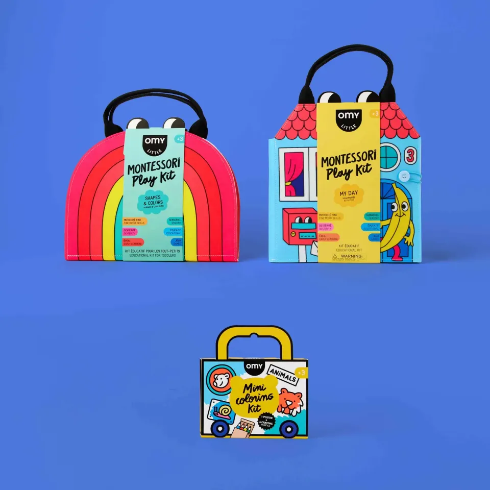 OMY Travel Box Kids Montessori rejsesæt 3-i-1