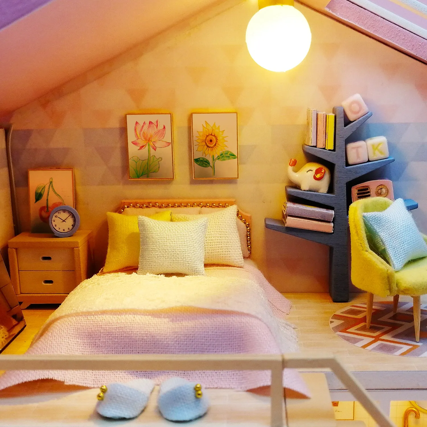 Craftsy Miniature Diorama Sød Tid byggesæt med LED-lys