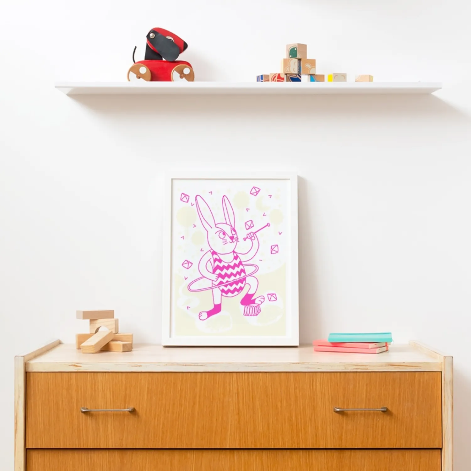OMY Bunny plakat selvlysende kanin til børn