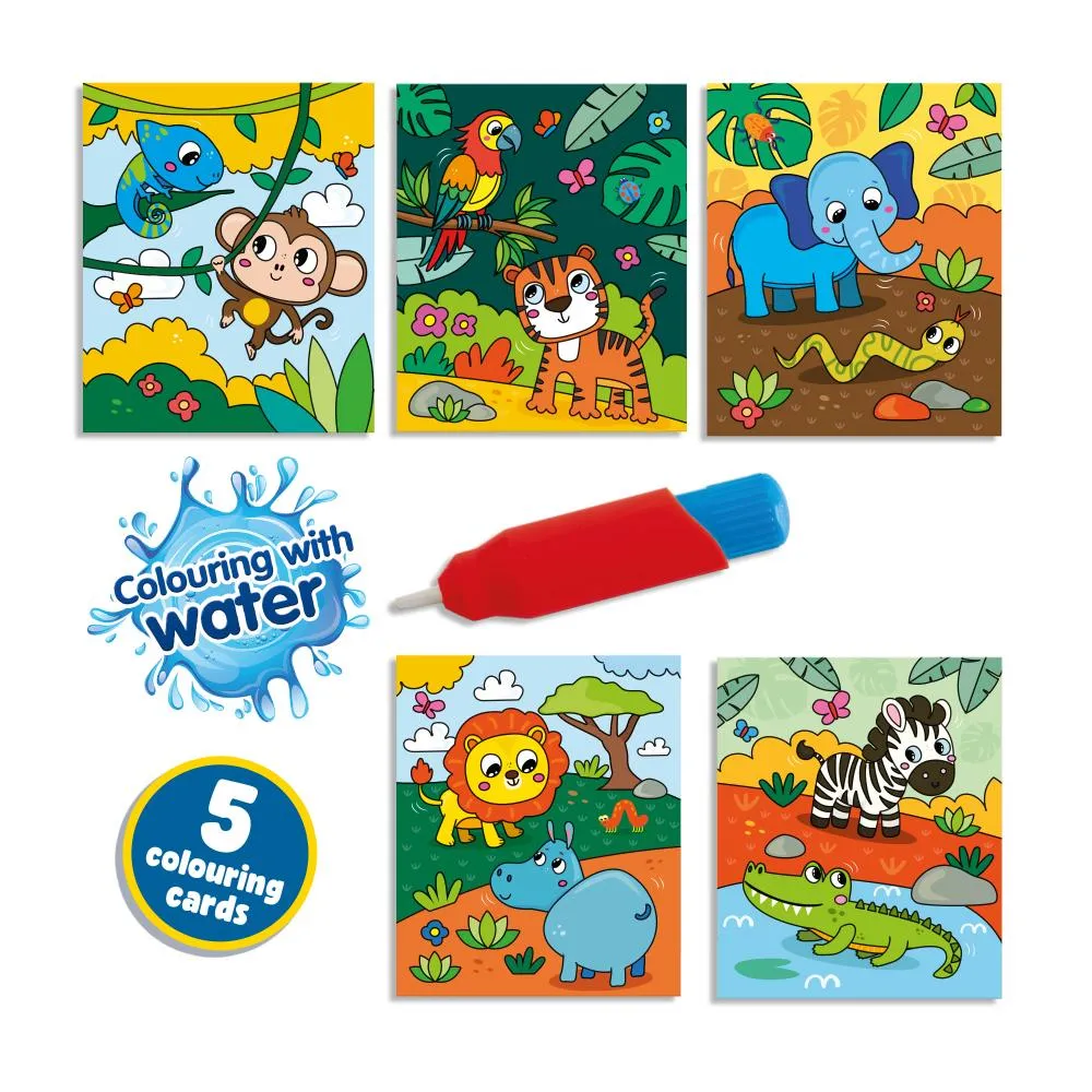 SES Creative malebog med vand safari vandstift