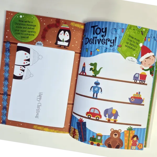 Decoden Magic Sparkly Christmas aktivitetsbog med stickers