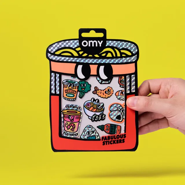 OMY Big Noodle klistermærker fluorescerende