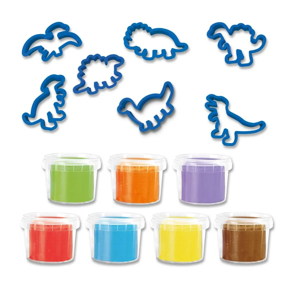 SES Creative Dino modellervoks mega sæt 7 farver
