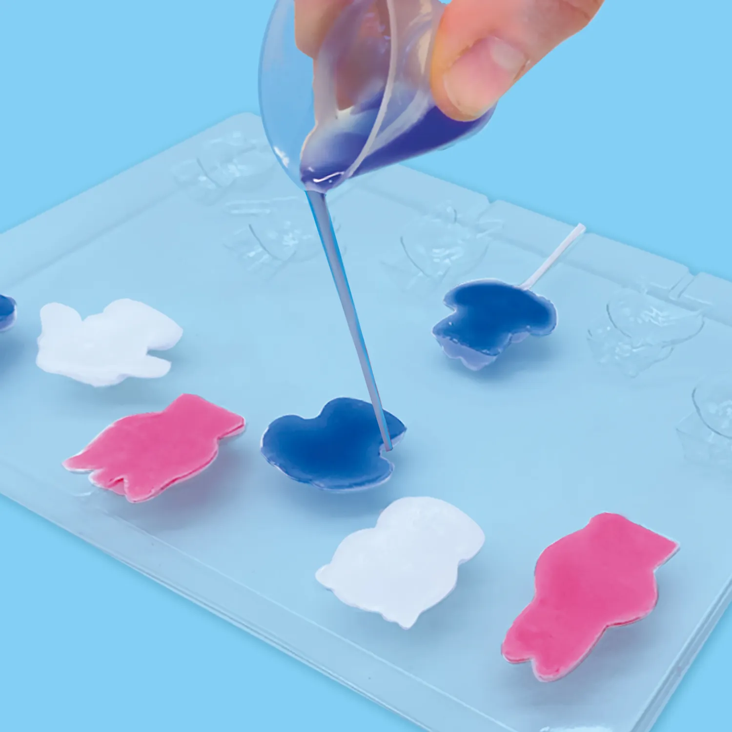 SES Creative Lys Støbesæt 3 farver med maling og glitter