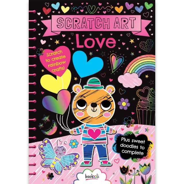 Decoden Magic Scratch Art Love skrabebog med regnbuefarver