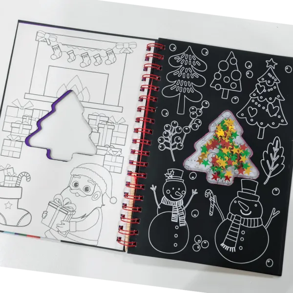 Decoden Magic Scratch Art Sparkles I Love Christmas kradsebog jul