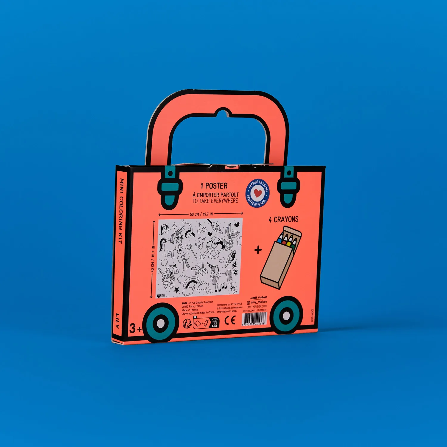OMY Mini Coloring Kit Lily malesæt enhjørning