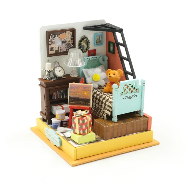 Craftsy Drømme soveværelse miniature diorama med LED