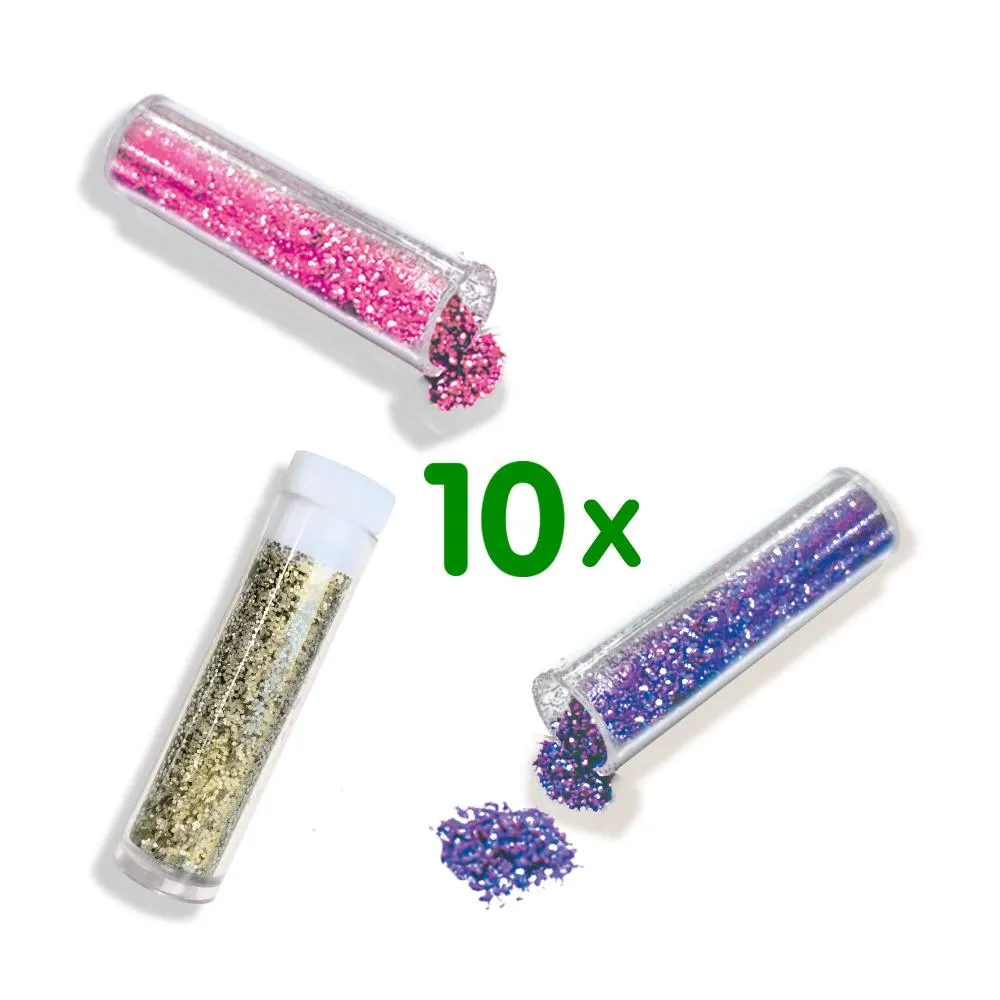 SES Creative bio glitter 10 farver glimmer til krea