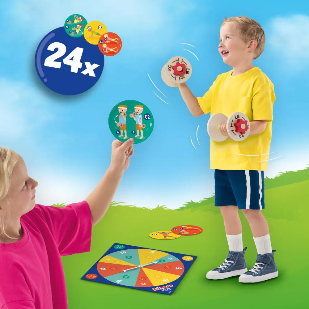 SES Creative Fitness fun fitnessæt 24 øvelser træ