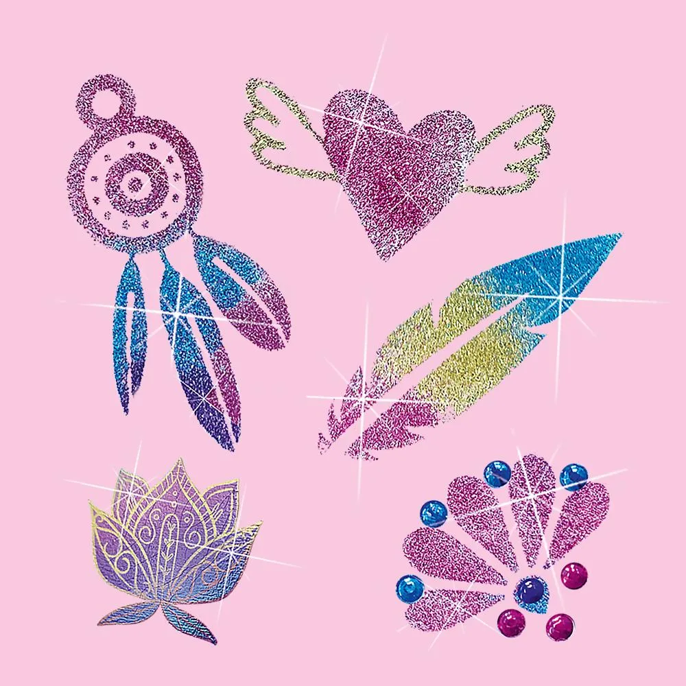 SES Creative 3 in 1 Glamour Tattoos sæt med glitter