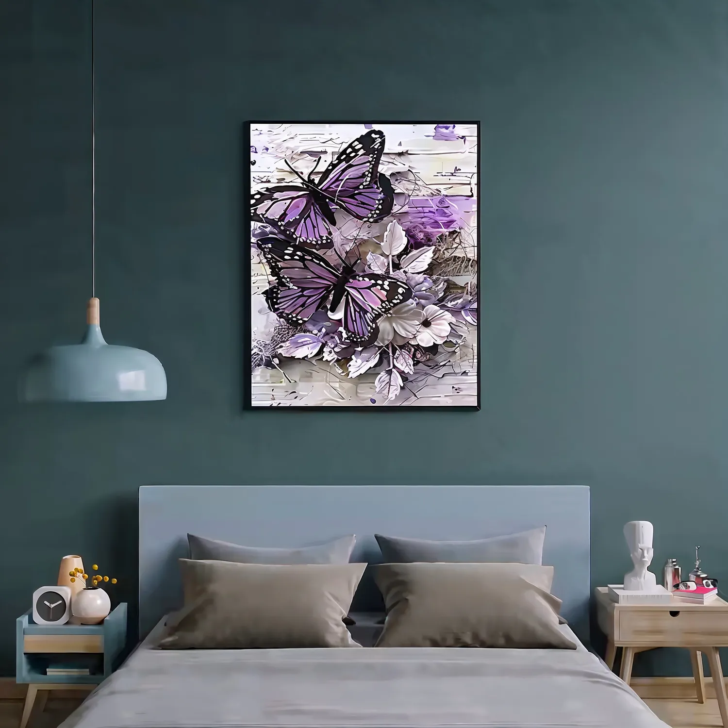 craftsy.dk Lilla Sommerfugle mal efter tal 40x50 sommerfugl