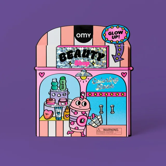 OMY Coloring Boutique Beauty Shop malebog holografisk