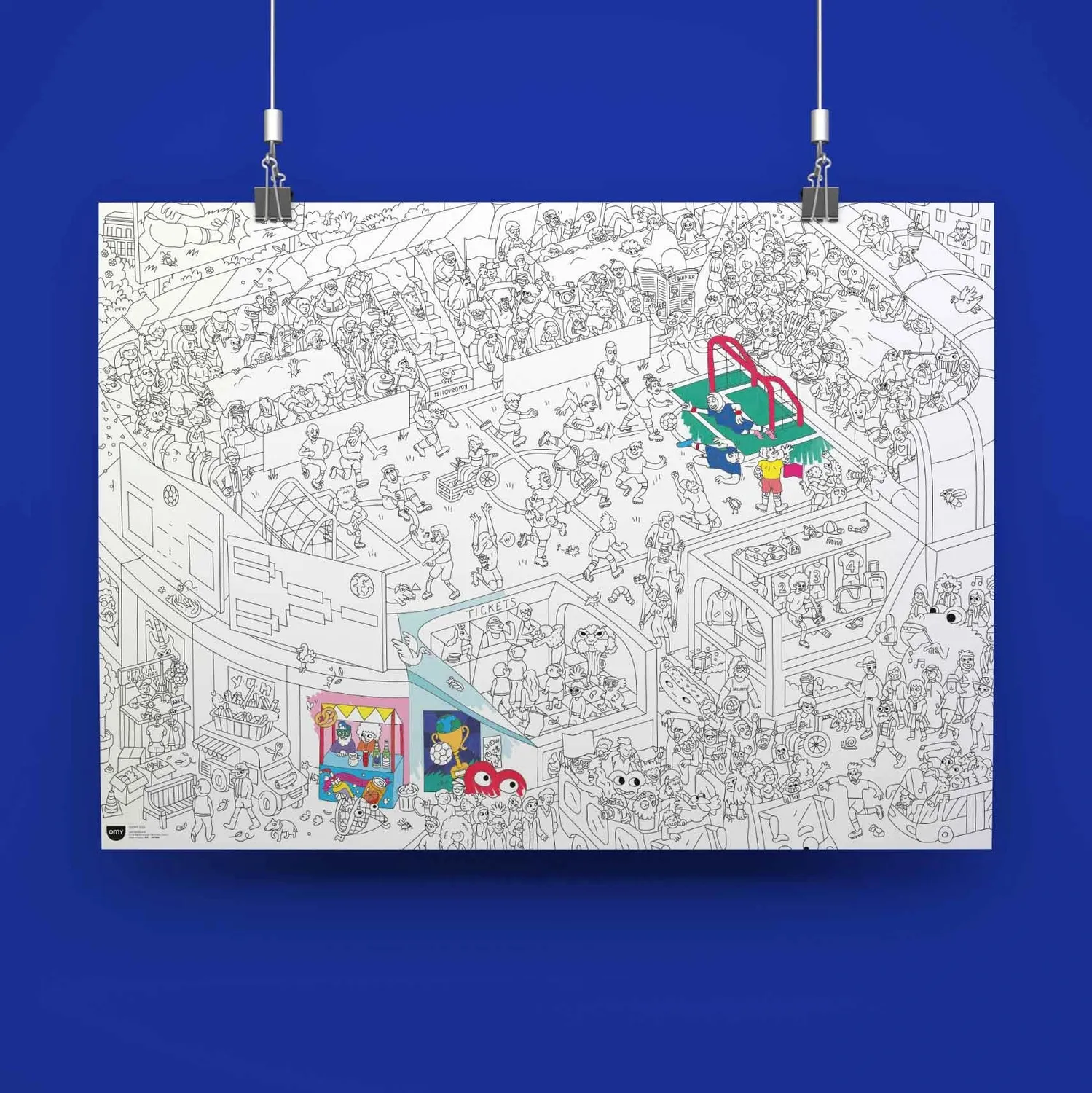 OMY Goal kæmpeplakat fodbold farvelægning
