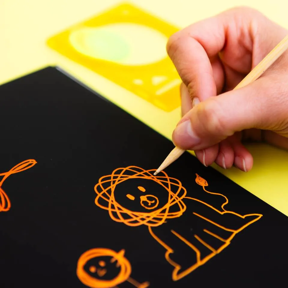 Decoden Magic Scratch Art Spiro skrabebog dyr 6-9 år