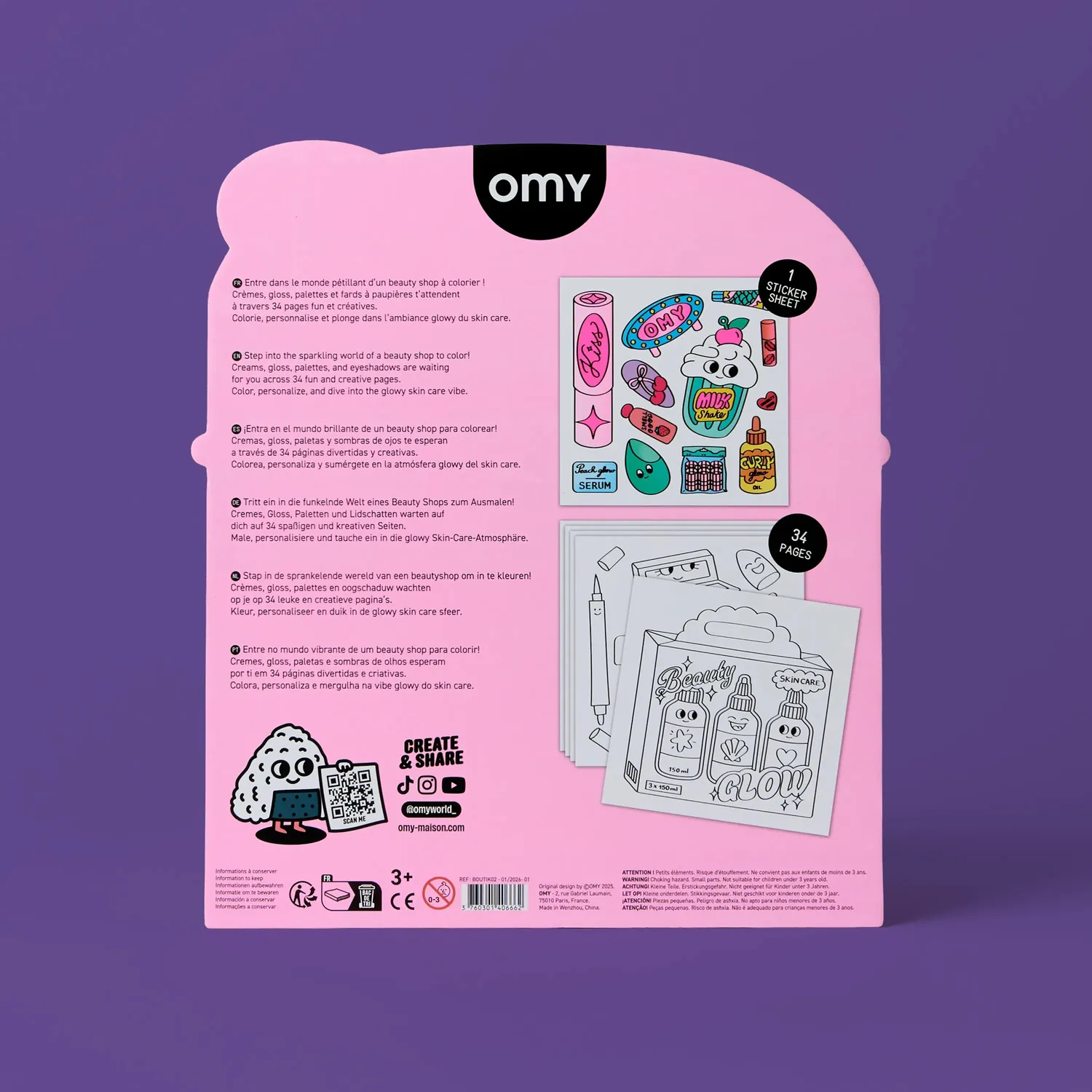 OMY Coloring Boutique Pack malebog 4 stk