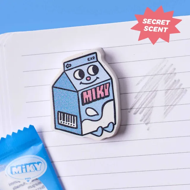 OMY Eraser Buddies Miky viskelæder mælk duft