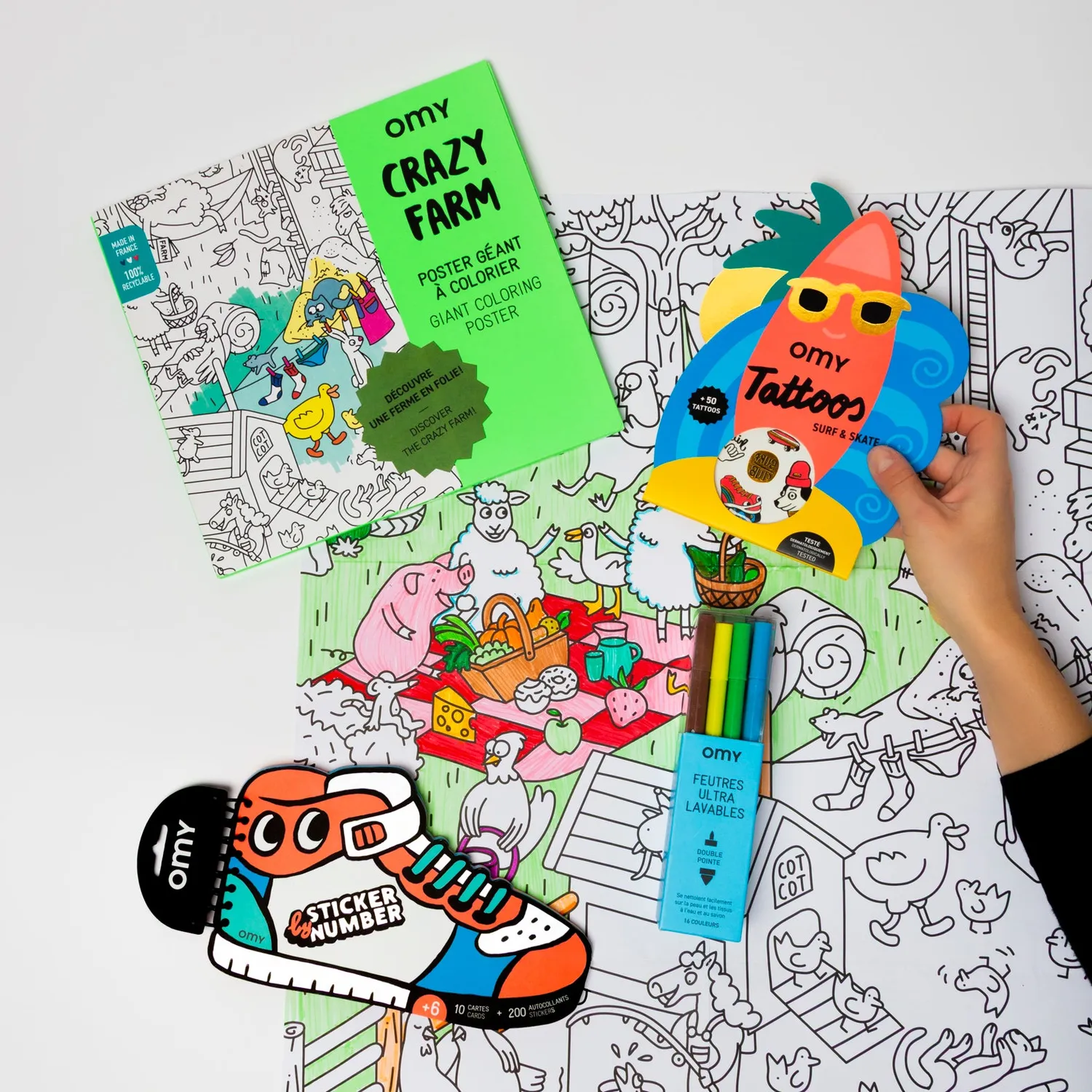 OMY Big Box kreativt sæt fra 6 år 4 dele