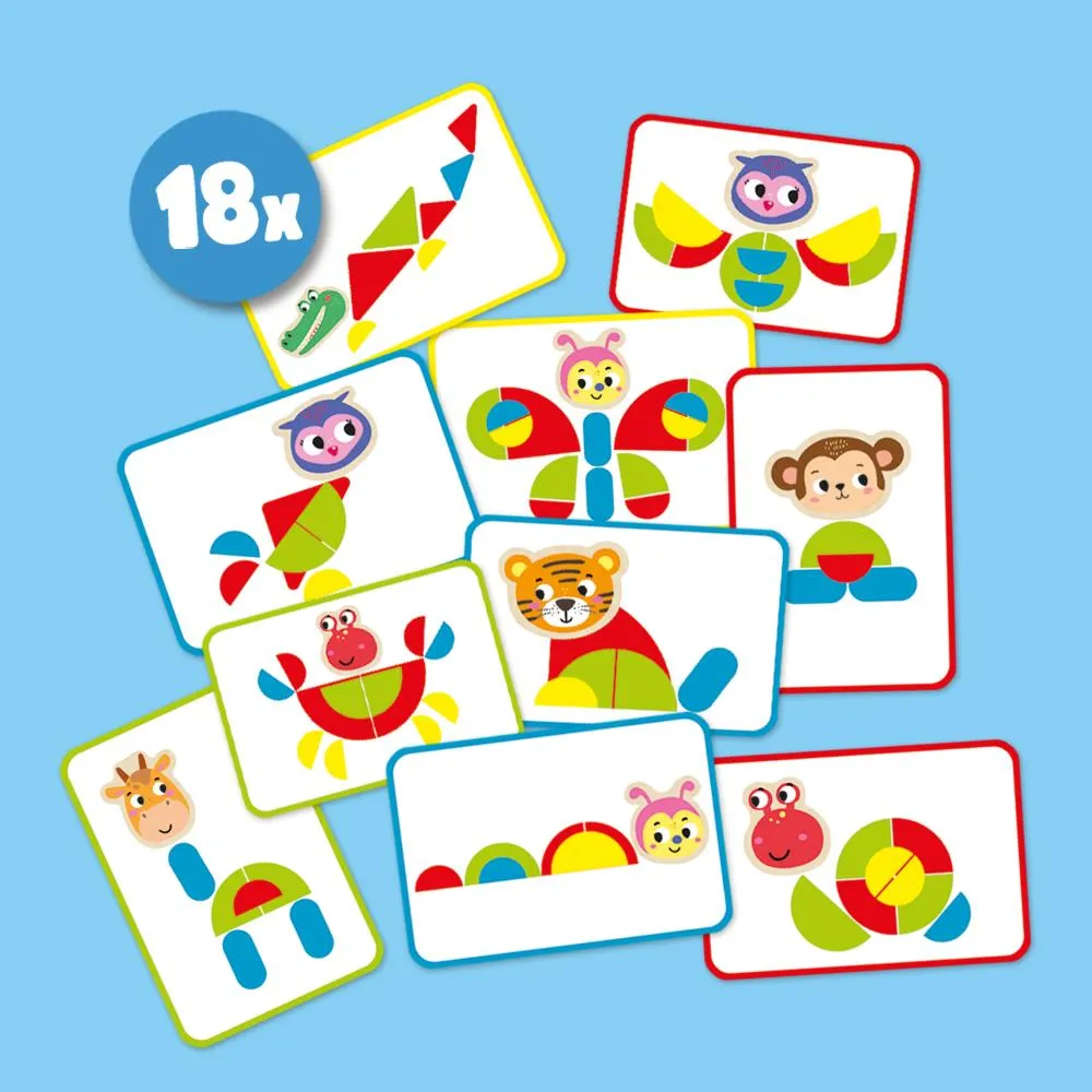 SES Creative Montessori Dyr læringsspil træ 55 dele
