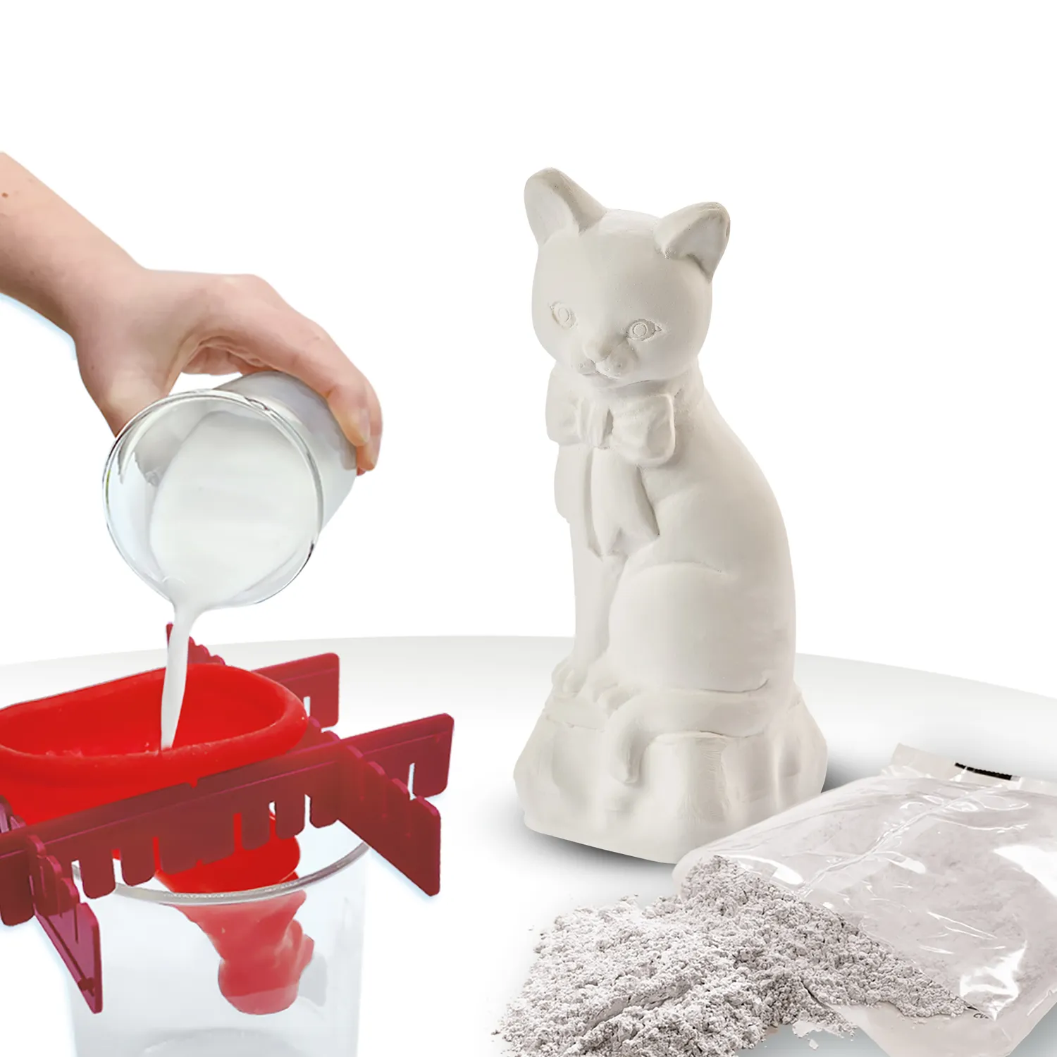 SES Creative støb og mal kat gipsfigursæt med glitter
