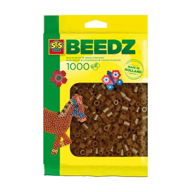 SES Creative Beedz 1000 strygperler mørkebrun PVC-fri