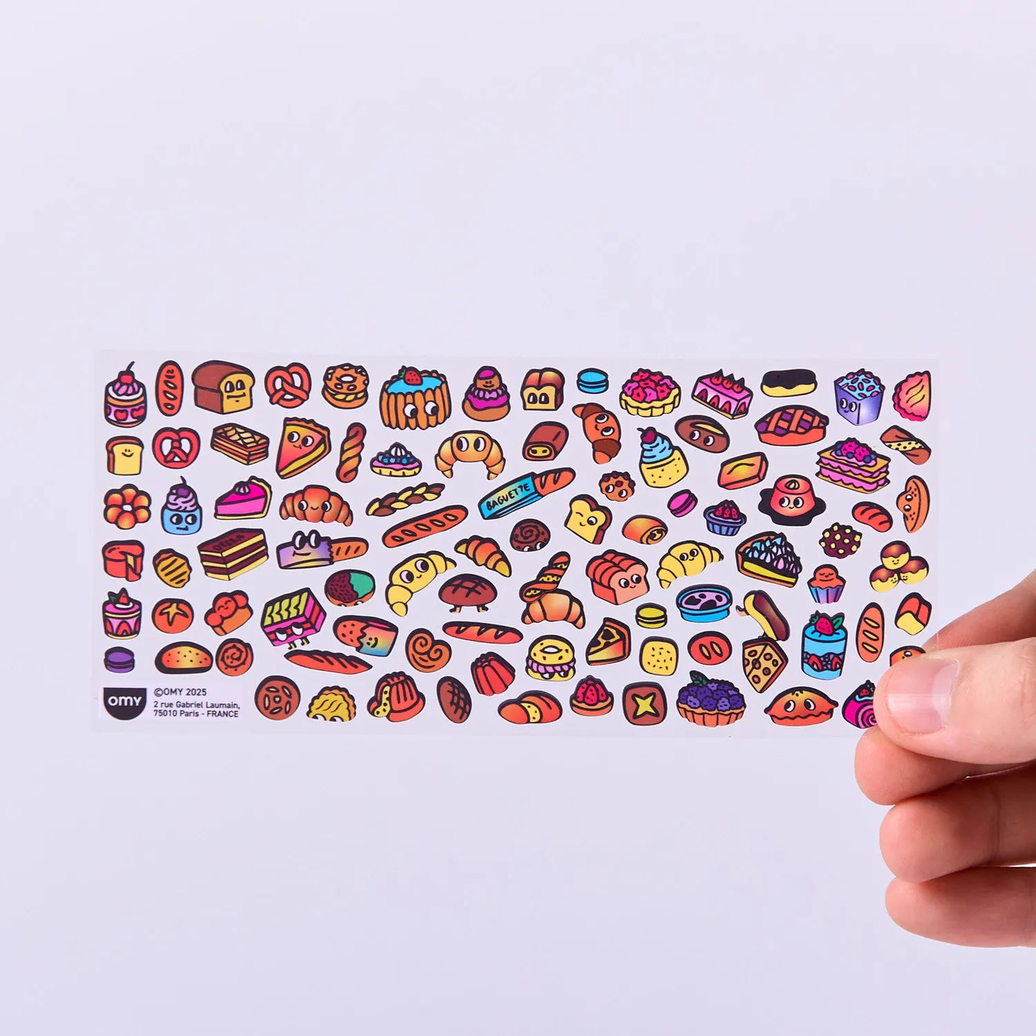 OMY Boutique stickers French Baguette fluo