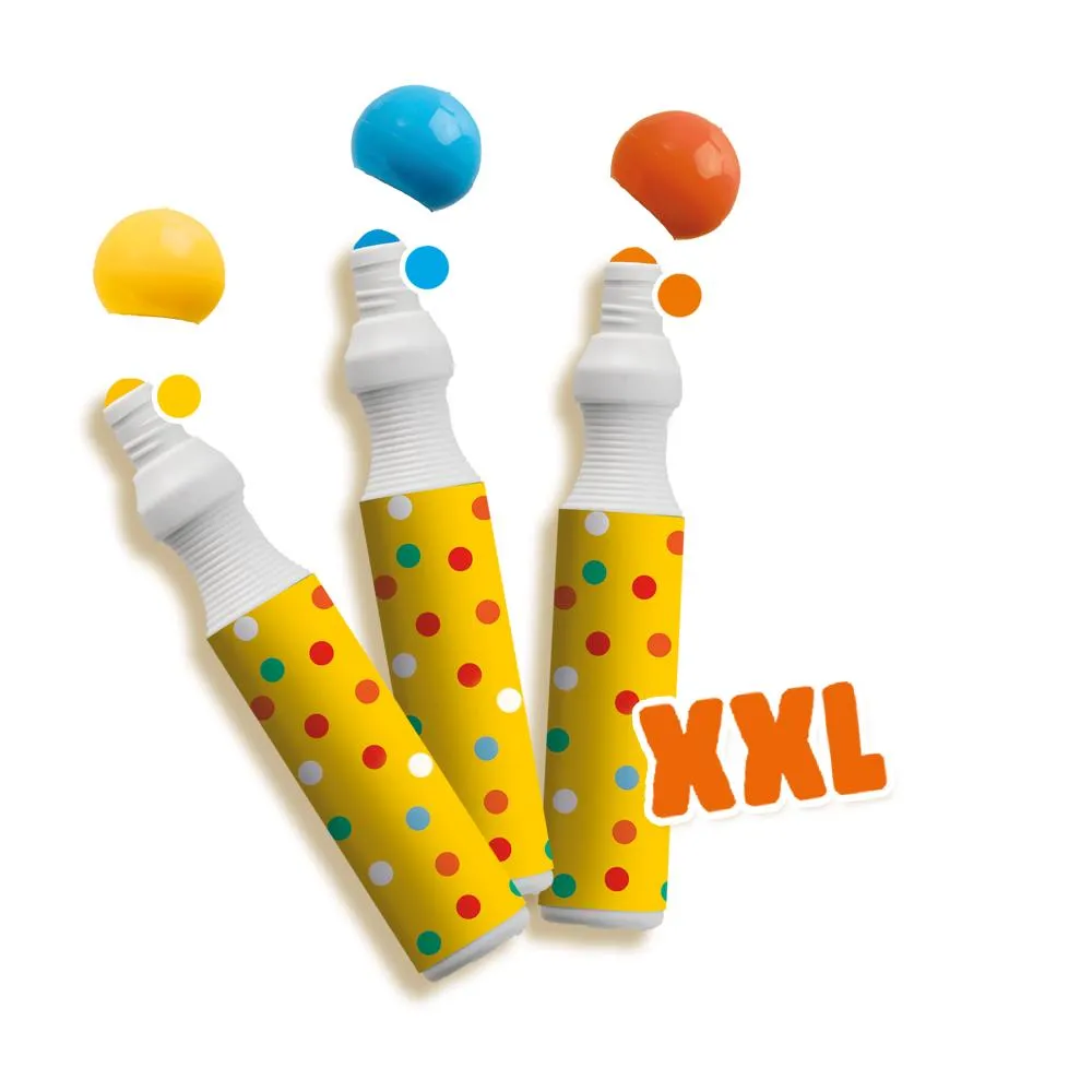 SES Creative Dot Markers Duppetusser 3 stk med Kort